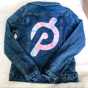 SOLD Peloton pastel Tie dye P Denim jacket SOLD